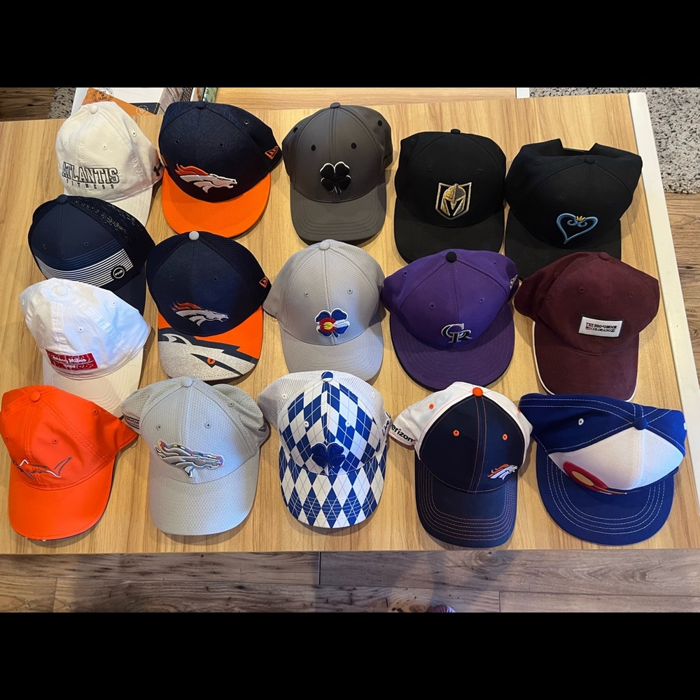 LOT 16 High-End Hats Broncos Jersey Mike’s Atlantis Resort Ping Lucky Ping &more - Picture 1 of 8